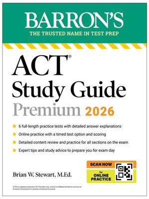 cover image of ACT Study Guide Premium, 2026